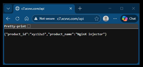 node.js api successful