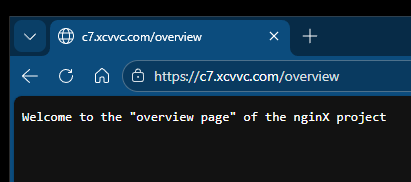 Link to the site's overview page